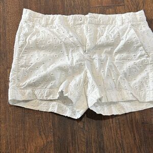 GAP High Waist White Eyelet Shorts